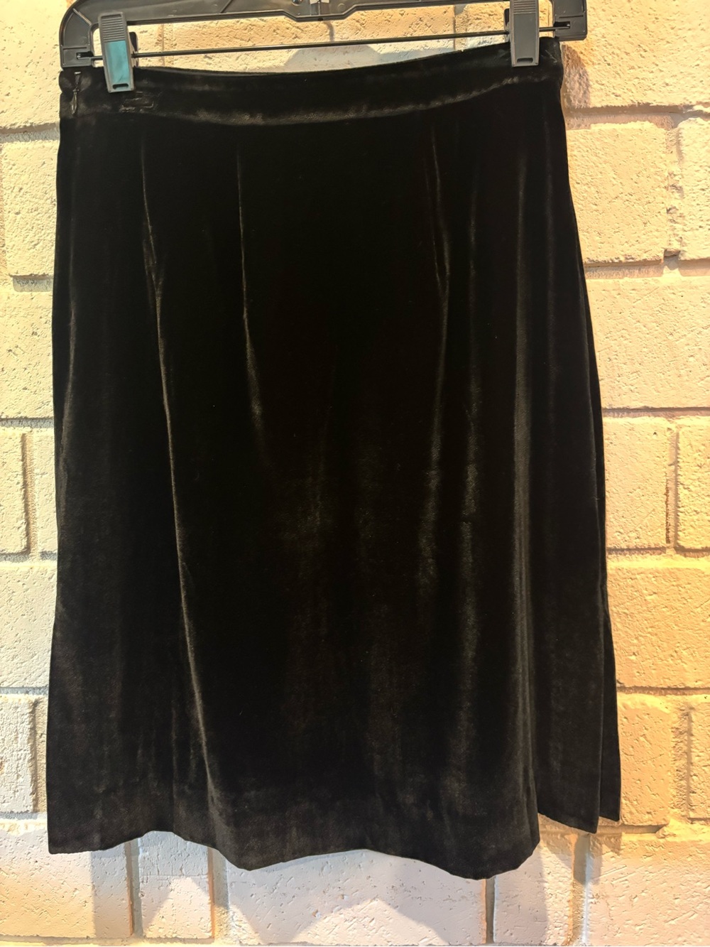 Madewell Black Velvet A-Line  Skirt